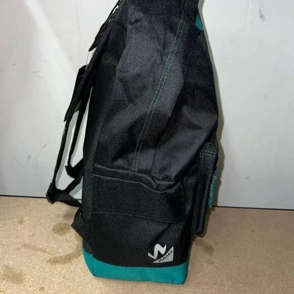Vintage Anaheim Mighty Ducks Backpack Bag Black NHL Nasco Embroidered